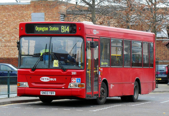 Route B14, Metrobus 281, SN03YBY, Bexleyheath