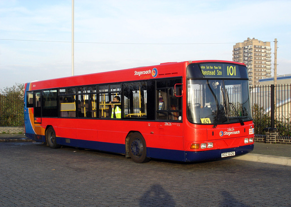 Route 101, Stagecoach London 28626, RDZ6126, North Woolwich