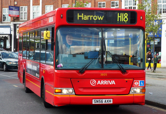 Route H18, Arriva The Shires 3805, SN56AXH, Harrow
