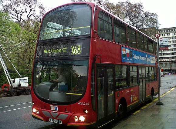 Route X68, London Central, WVL265, LX06EBU, Russell Square