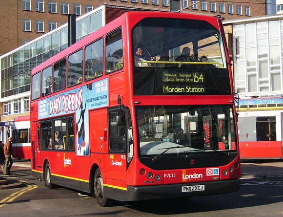 Route 154, London General, EVL25, PN02XCJ, Croydon