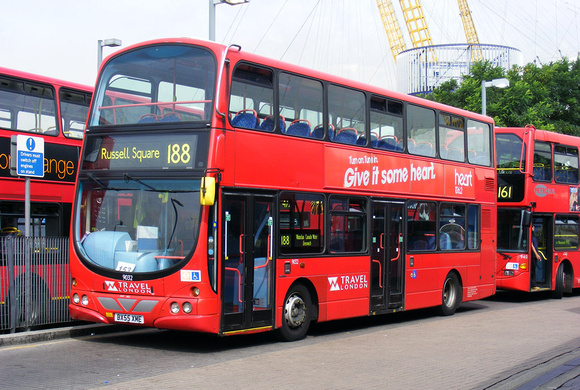Route 188, Travel London 9032, BX55XME, North Greenwich