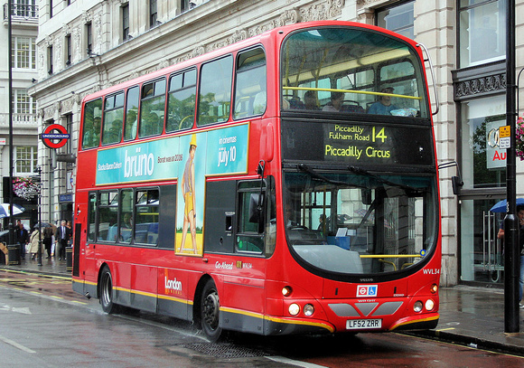 Route 14, London General, WVL34, LF52ZRR, Piccadilly