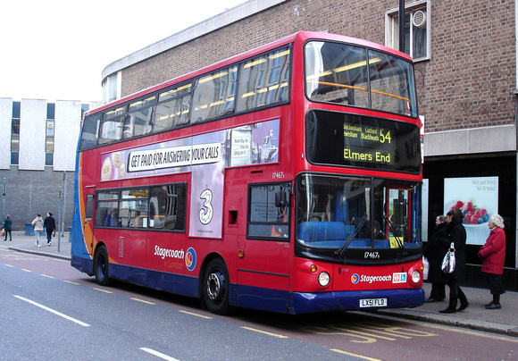 Route 54, Stagecoach London 17467, LX51FLD, Woolwich