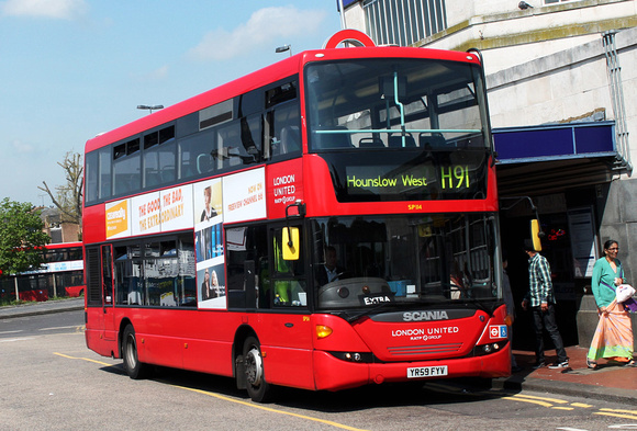 Route H91, London United RATP, SP114, YR59FYV, Hounslow West