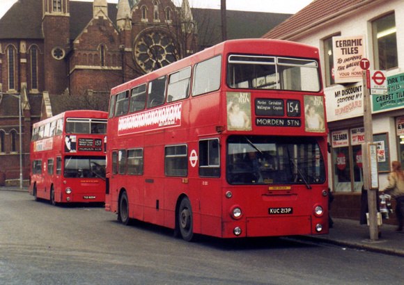 Route 154, London Transport, DM1213, KUC213P, Croydon