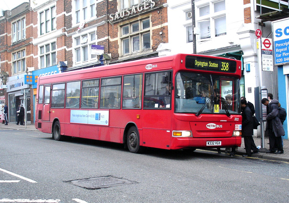 Route 358, Metrobus 332, W332VGX, Bromley