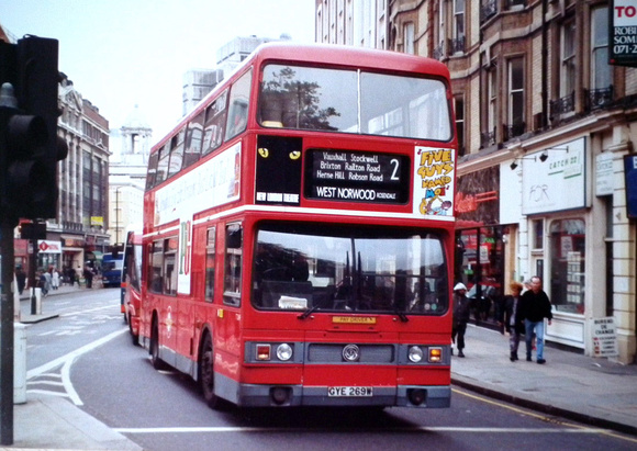 Route 2, South London Buses, T269, GYE269W, Victoria