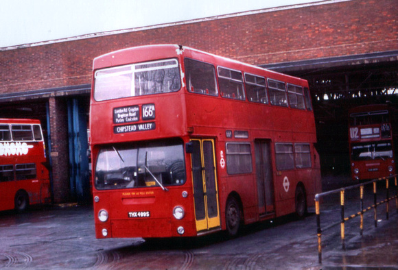 Route 166A, London Transport, DMS2499, THX499S, Thornton Heath Garage
