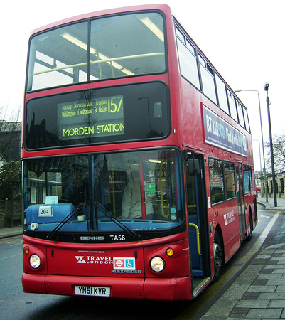 Route 157, Travel London, TA58, YN51KVR, Crystal Palace
