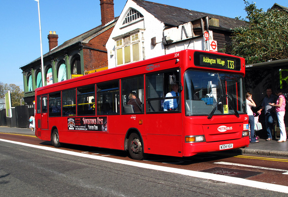 Route T33, Metrobus 334, W334VGX, East Croydon