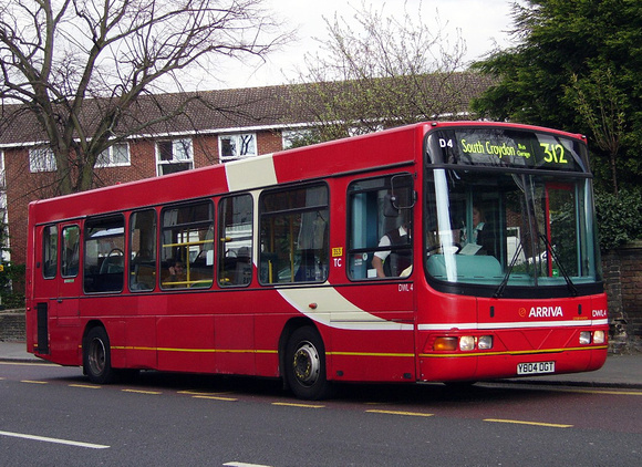Route 312, Arriva London, DWL4, Y804DGT, Addiscombe