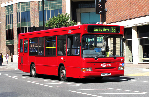 Route 138, Metrobus 274, SN03YBG, Bromley