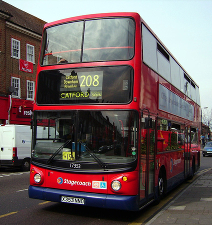 Route 208, Stagecoach London 17353, X353NNO, Orpington