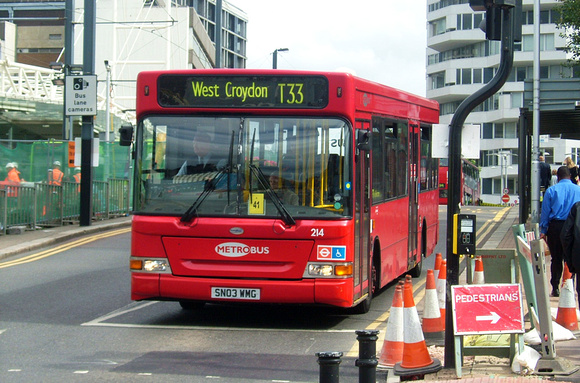 Route T33, Metrobus 214, SN03WMG, East Croydon