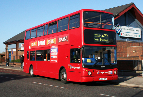 Route 472, Stagecoach London 17949, LX53JYN, Thamesmead