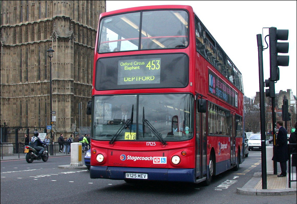 Route 453, Stagecoach London 17125, V125MEV, Westminster