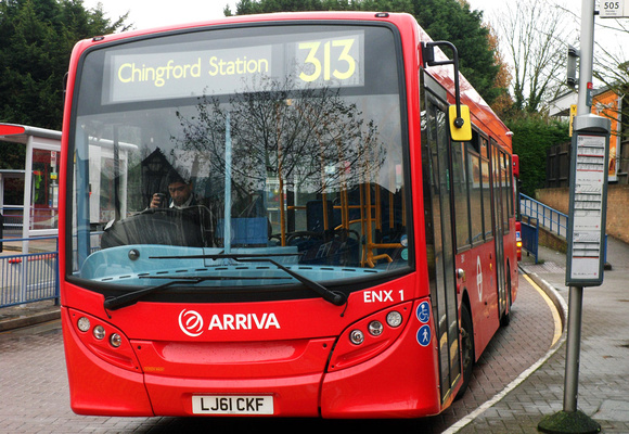 Route 313, Arriva London, ENX1, LJ61CKF, Chingford