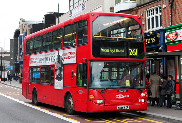Route 261, Metrobus 911, YN55PZP, Bromley
