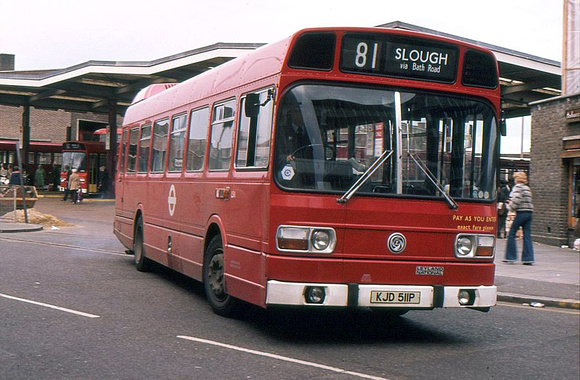 Route 81, London Transport, LS11, KJD511P, Hounslow