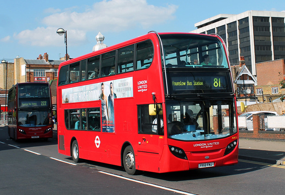 Route 81, London United RATP, ADE3, YX12FNJ, Hounslow