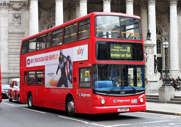 Route 8, Stagecoach London 17819, LX03BXP, Bank