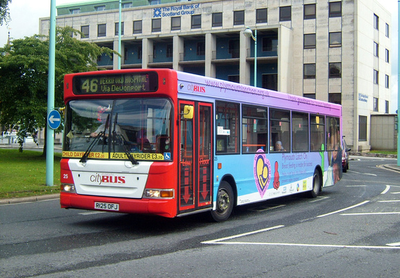Route 46, Plymouth Citybus 25, R125OFJ, Plymouth