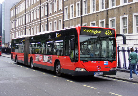 Route 436, London Central, MAL58, BU04UTW, Paddington