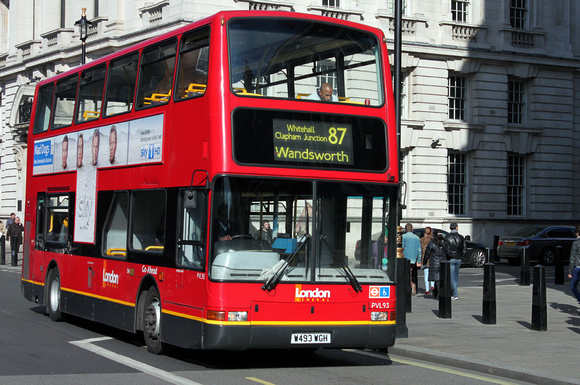 Route 87, London General, PVL93, W493WGH, Whitehall