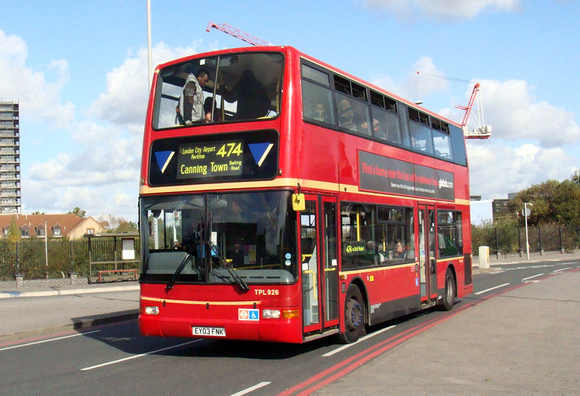 Route 474, Docklands Buses, TPL926, EY03FNK, North Woolwich