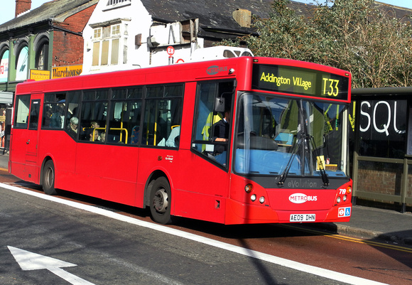 Route T33, Metrobus 719, AE09DHN, East Croydon