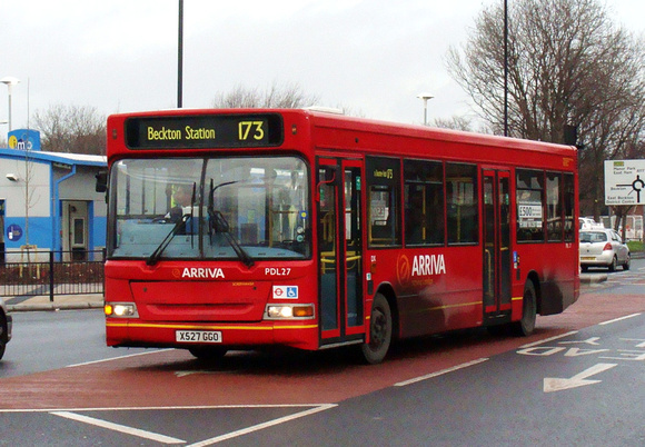 Route 173, Arriva London, PDL27, X527GGO, Beckton