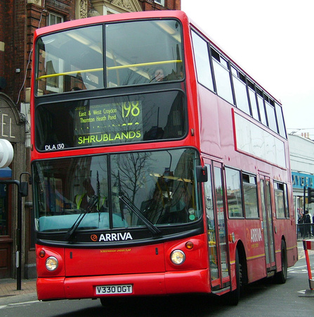 Route 198, Arriva London, DLA130, V330DGT, Croydon