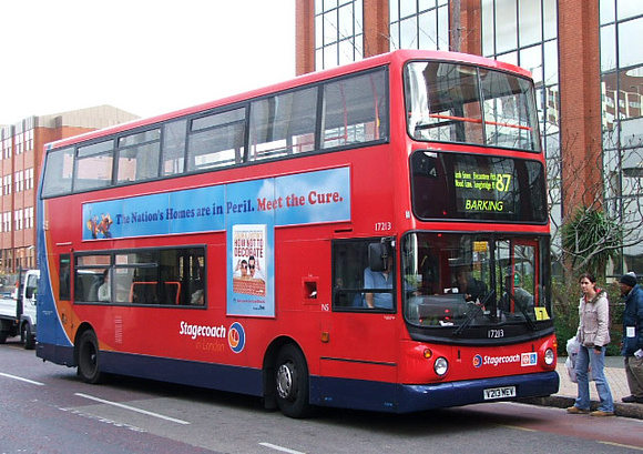 Route 87, Stagecoach London 17213, V213MEV, Romford