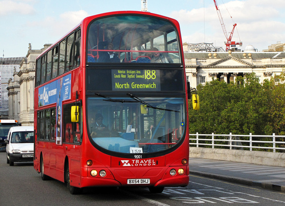 Route 188, Travel London 9001, BX54DHJ, Waterloo