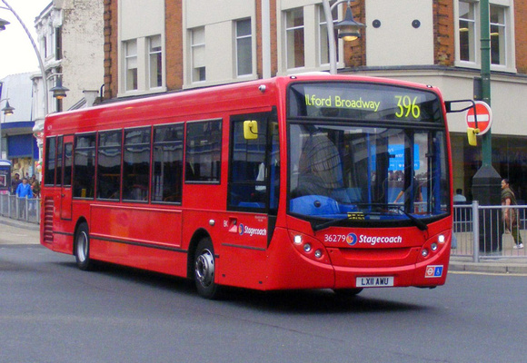 Route 396, Stagecoach London 36279, LX11AWU, Ilford