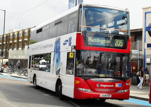 Route 205, Stagecoach London 15109, LX09FZF, Mile End