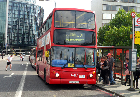 Route 211, Abellio London 9827, LG52XZT, Westminster Bridge