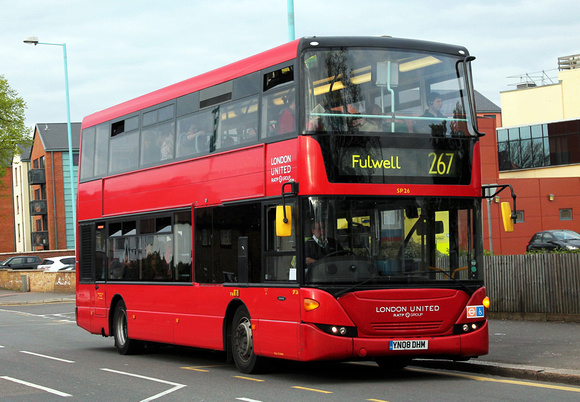 Route 267, London United RATP, SP26, YN08DHM, West Middlesex Hospital
