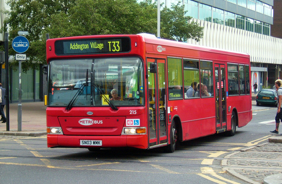 Route T33, Metrobus 215, SN03WMK, East Croydon