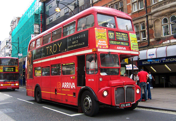 Route 137, Arriva London, RM736, XYJ418, Oxford Street