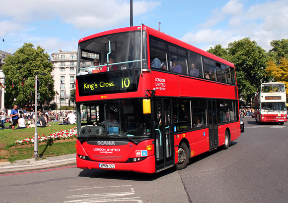Route 10, London United RATP, SP145, YP59OED, Marble Arch
