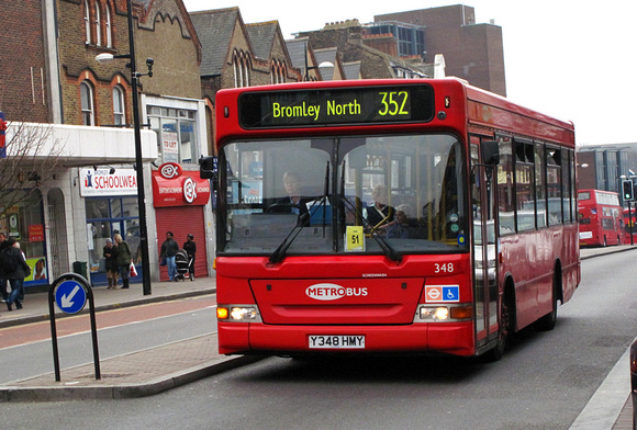 Route 352, Metrobus 348, Y348HMY, Bromley