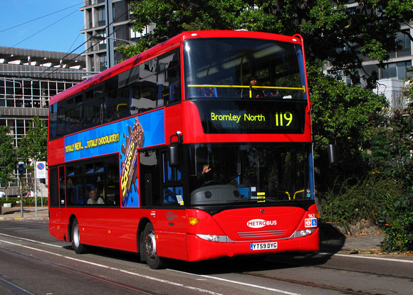 Route 119, Metrobus 963, YT59DYG, Croydon
