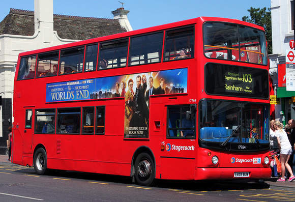 Route 103, Stagecoach London 17764, LX03BUW, Romford