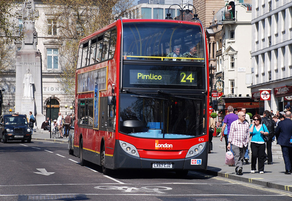 Route 24, London General, E72, LX57CJZ, Trafalgar Square