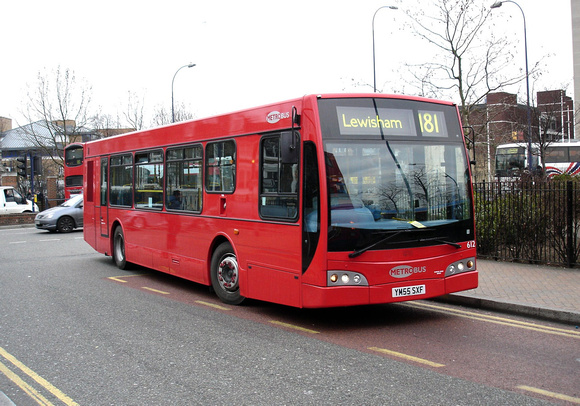Route 181, Metrobus 612, YM55SXF, Lewisham