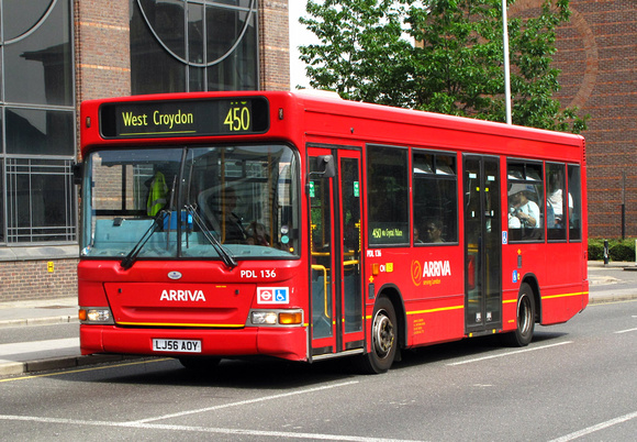Route 450, Arriva London, PDL136, LJ56AOY, Croydon