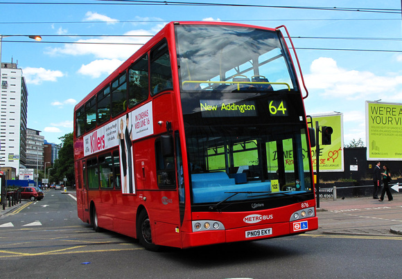Route 64, Metrobus 876, PN09EKY, Croydon