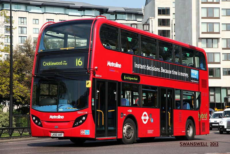 London Bus Routes | Route 16: Cricklewood, Bus Garage - Victoria